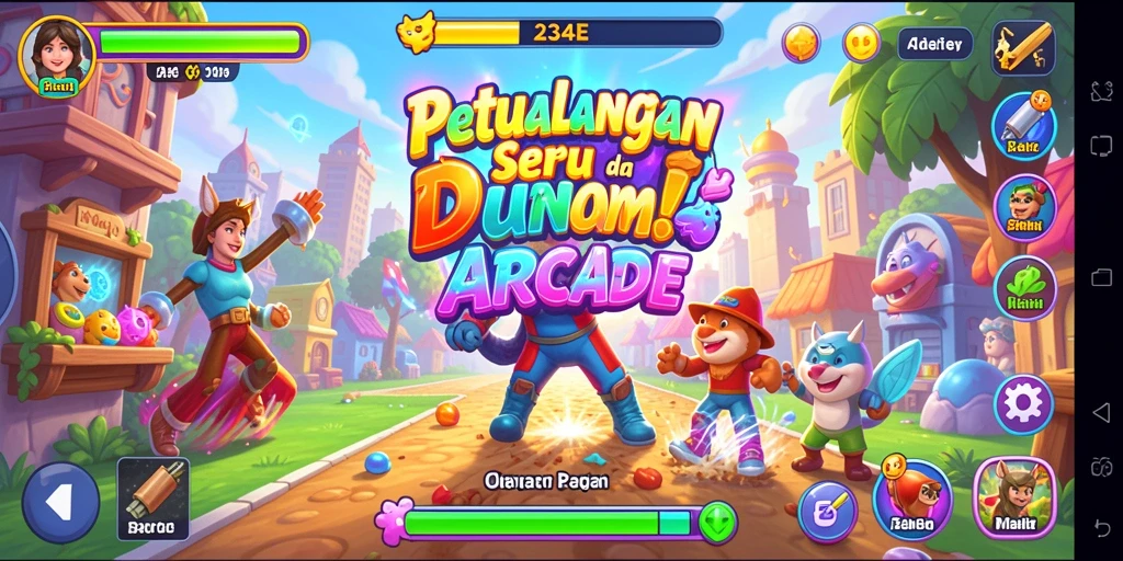 Tampilan gameplay seru dari 234E yang menantang.