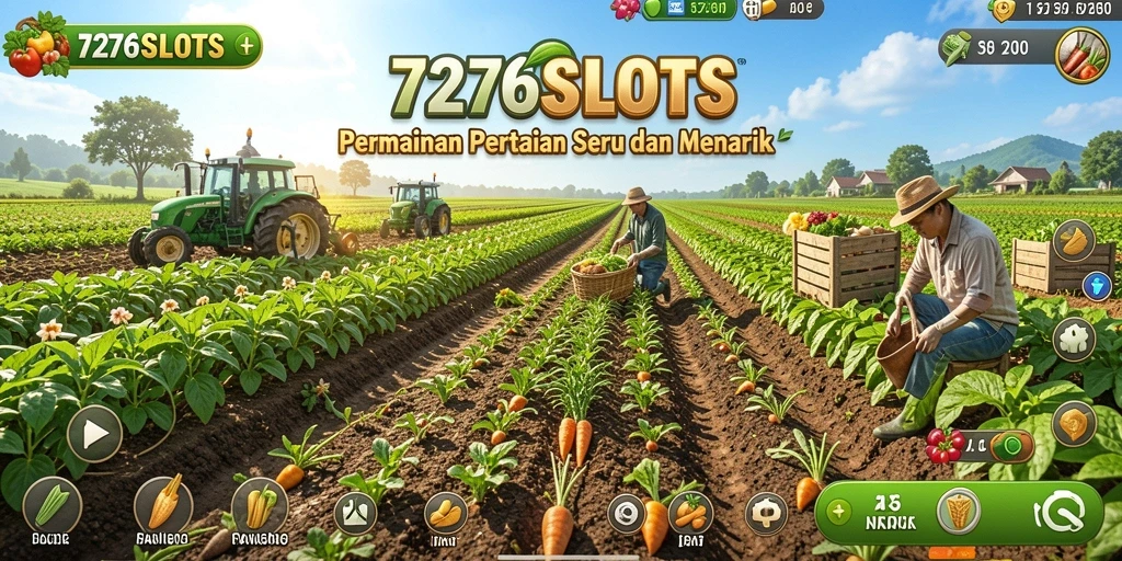 Gameplay seru 7276SLOTS dengan berbagai tanaman dan petualangan.