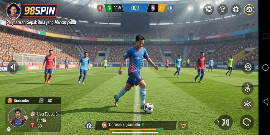 Gameplay seru permainan sepak bola di 98SPIN.