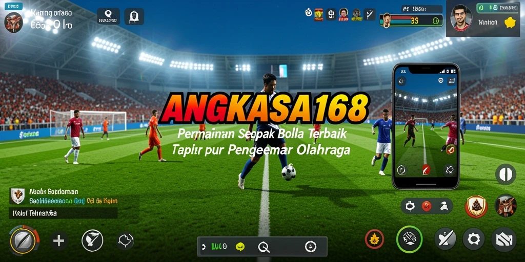 Tampilan gameplay menarik dari ANGKASA168 dengan aksi sepak bola seru.