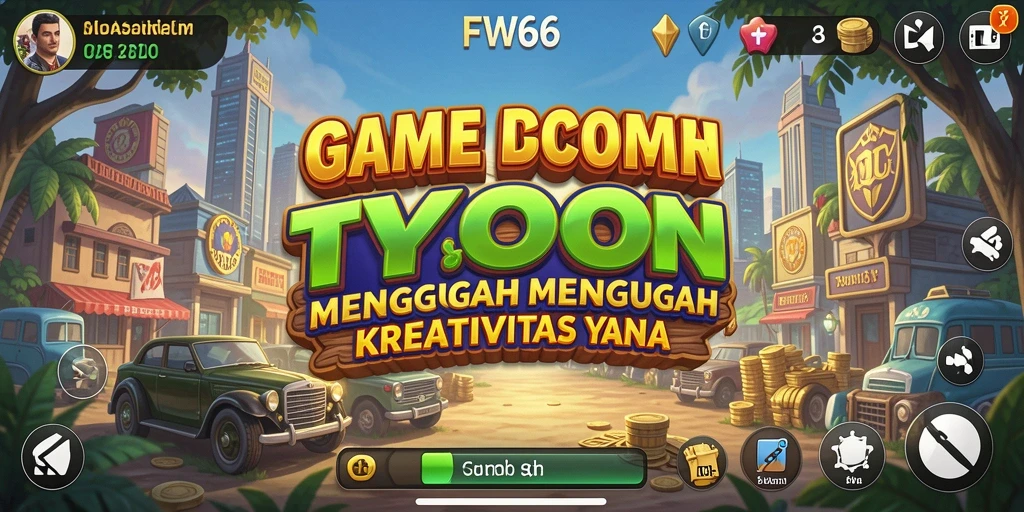 Screenshot utama FW66 menampilkan gameplay Tycoon yang seru.