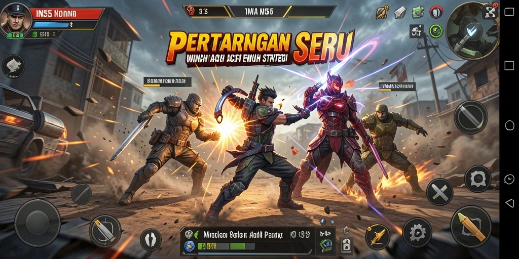 Tampilan gameplay INS55 dengan aksi seru dan grafis menawan.