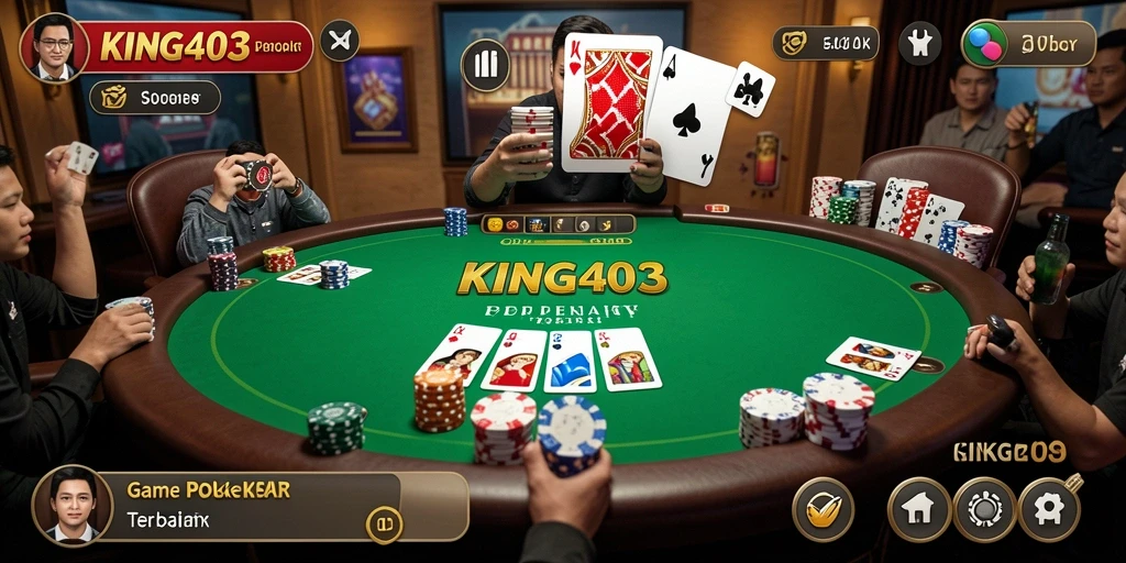 Screenshot permainan KING403 dengan gameplay Poker yang seru.