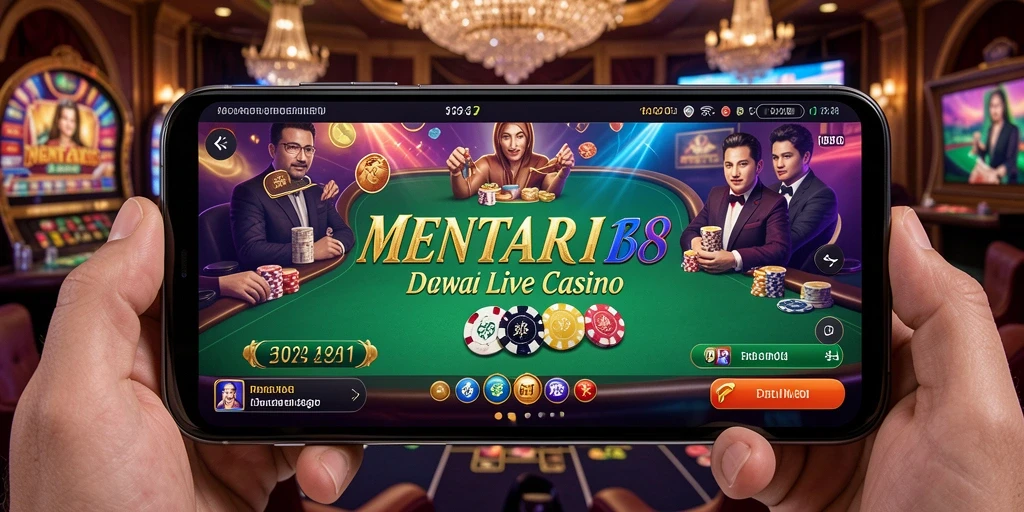 Screenshot gameplay menunjukkan dealer langsung di <strong>MENTARI138</strong> yang menyajikan permainan kasino.