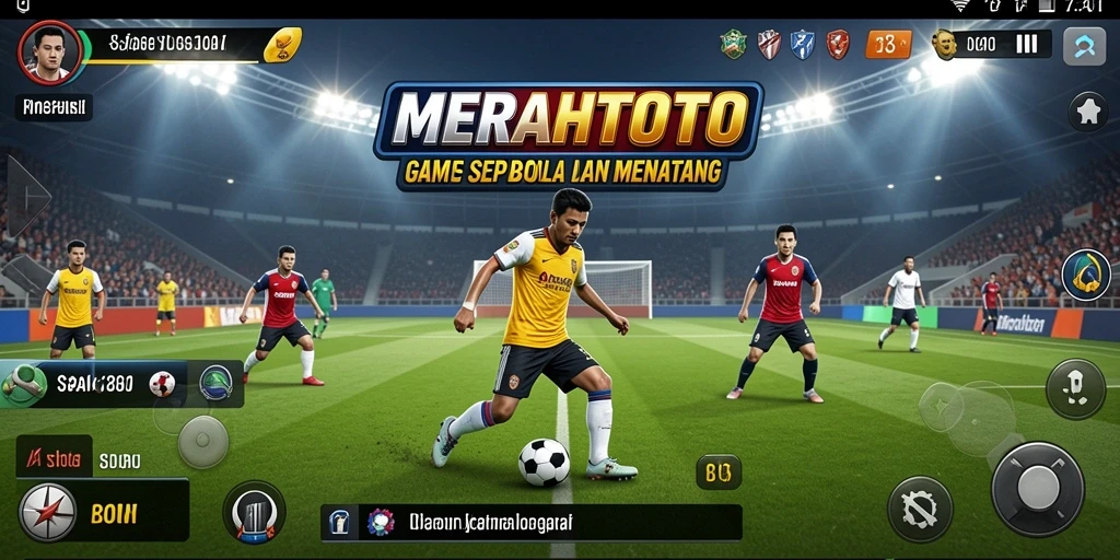 Tampilan action-packed dari game sepak bola MERAHTOTO