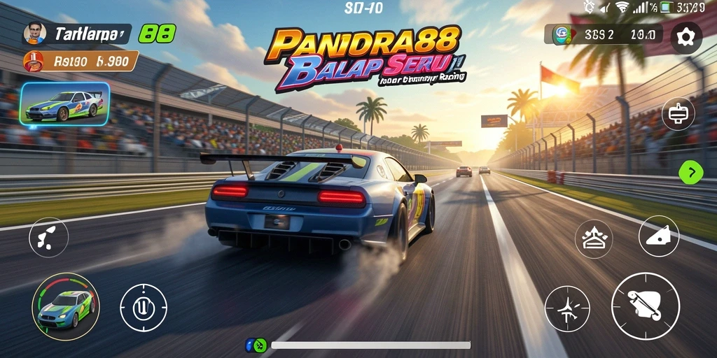 Tampilan gameplay Racing yang mendebarkan di PANDORA88.