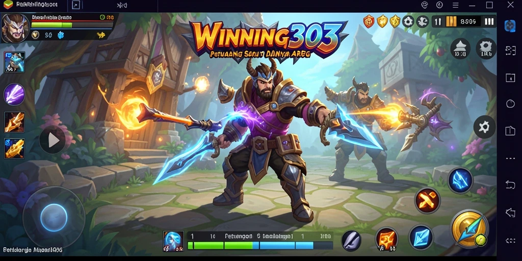 Tangkapan layar menunjukkan pertempuran seru dalam gameplay WINNING303.