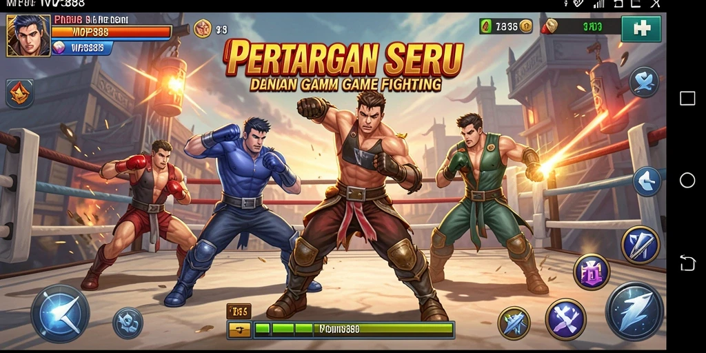 Tangkapan layar gameplay WP888 menampilkan pertarungan mendebarkan antara karakter dengan grafis menawan.