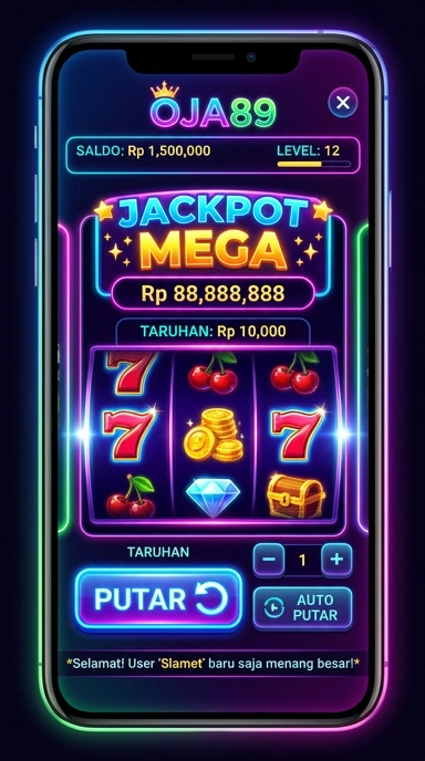 Tampilan antarmuka sederhana di aplikasi oja89.
